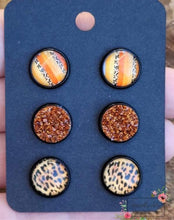 Load image into Gallery viewer, Halloween/Fall Druzy Studs
