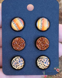 Halloween/Fall Druzy Studs