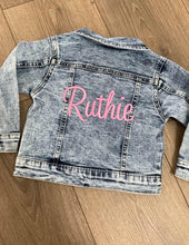 Load image into Gallery viewer, Custom embroidered jean jacket
