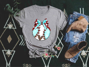 Leopard Heart Baseball Tee