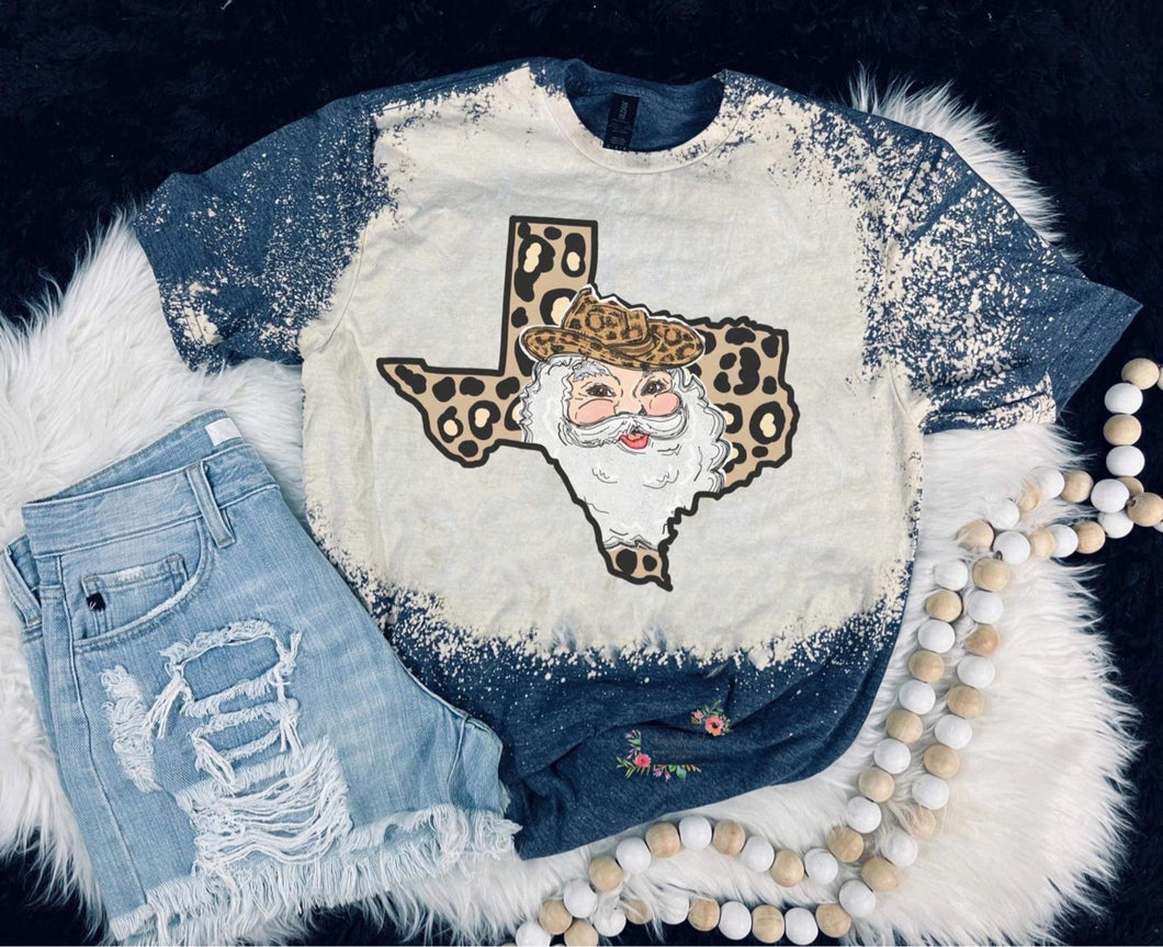 Customizable State Vintage Santa Tee (bleached)