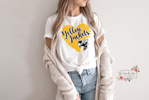 Yellow jackets heart