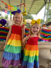 Load image into Gallery viewer, Rainbow twirl dress
