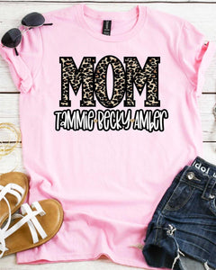 Custom leopard Mother’s Day tee (brown leopard)