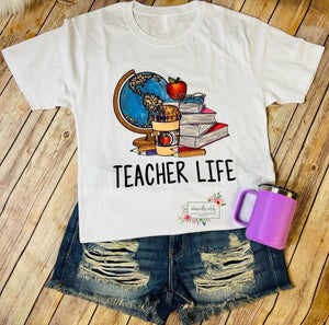 Teacher life (globe,books)