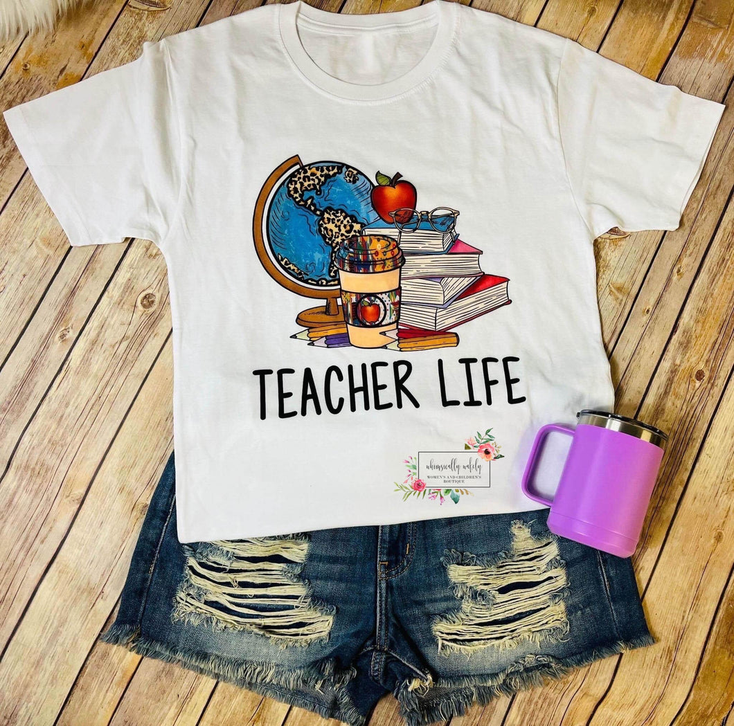 Teacher life (globe,books)