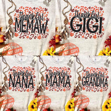Load image into Gallery viewer, Thankful custom name leopard sweatshirt pre order

