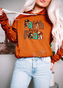 Faith Over Fear (animal print letters)