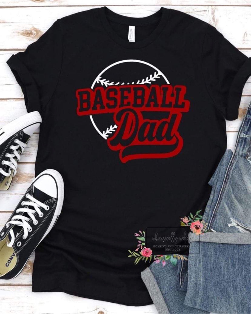 Baseball Dad (red letters)