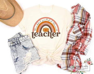 Thankful Grateful Blessed Teacher (rainbow)