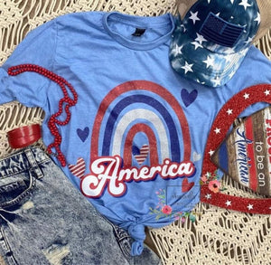 America (red white and blue rainbow)