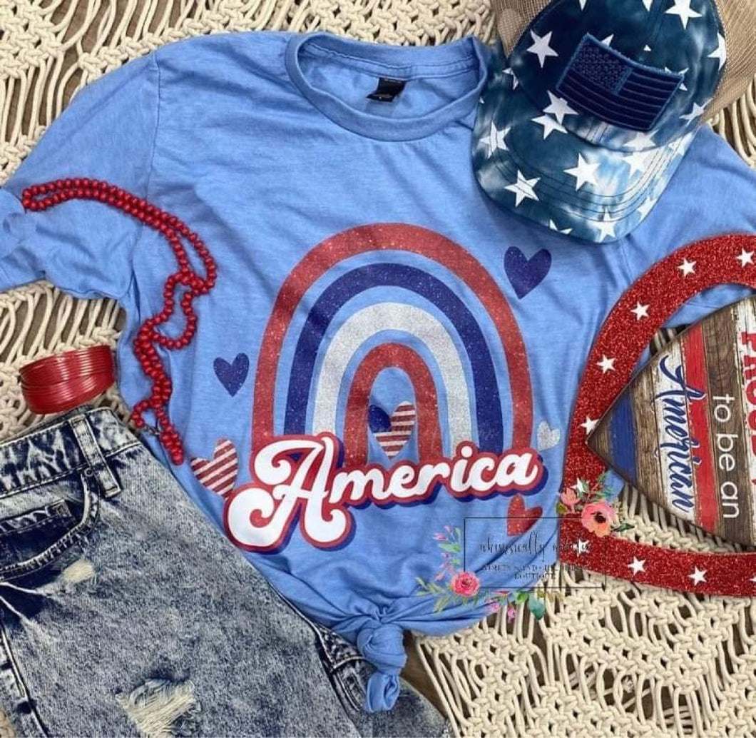 America (red white and blue rainbow)