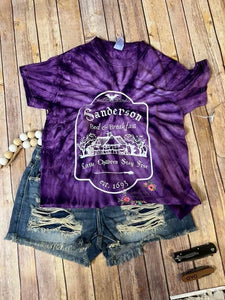 Sanderson tie dye Halloween tees