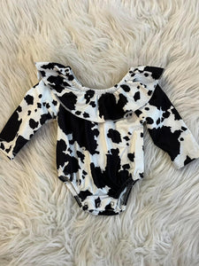 Cow Print Romper