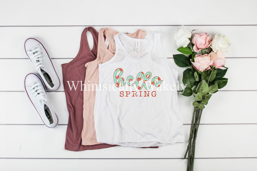 Hello spring (tee or tank)