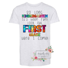 Load image into Gallery viewer, So long (insert grade) customizable tee (black letters)

