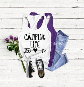 Camping life (tee or tank)