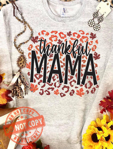Thankful custom name leopard sweatshirt pre order