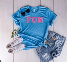 Load image into Gallery viewer, Faux Chenille Letter Tees

