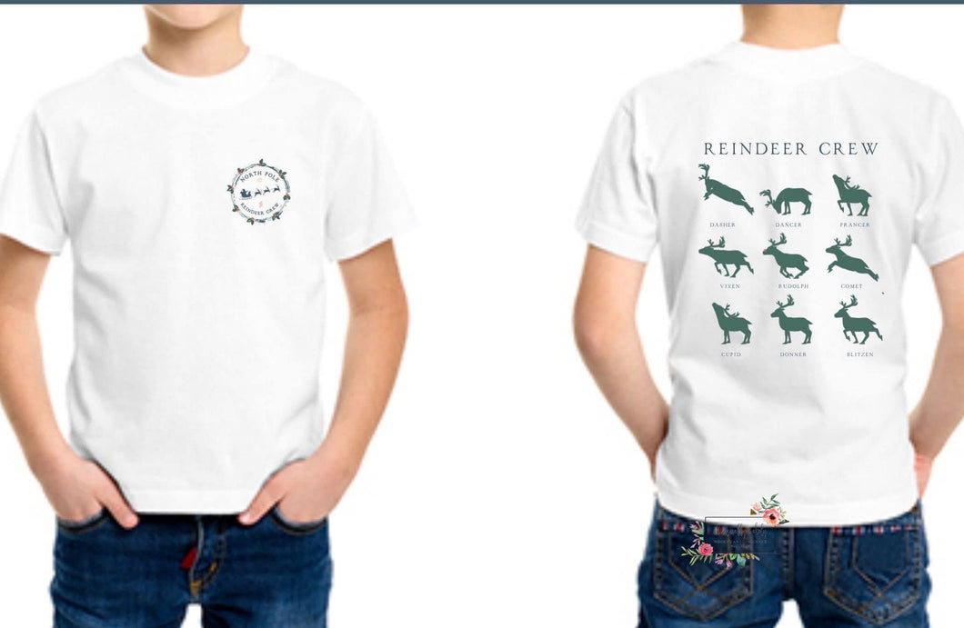 Reindeer crew double sided tee
