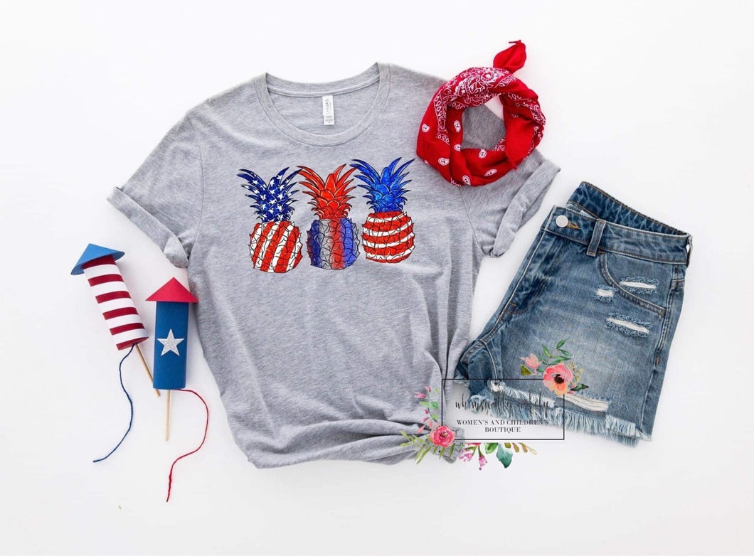 Red, White, Blue Pineapples