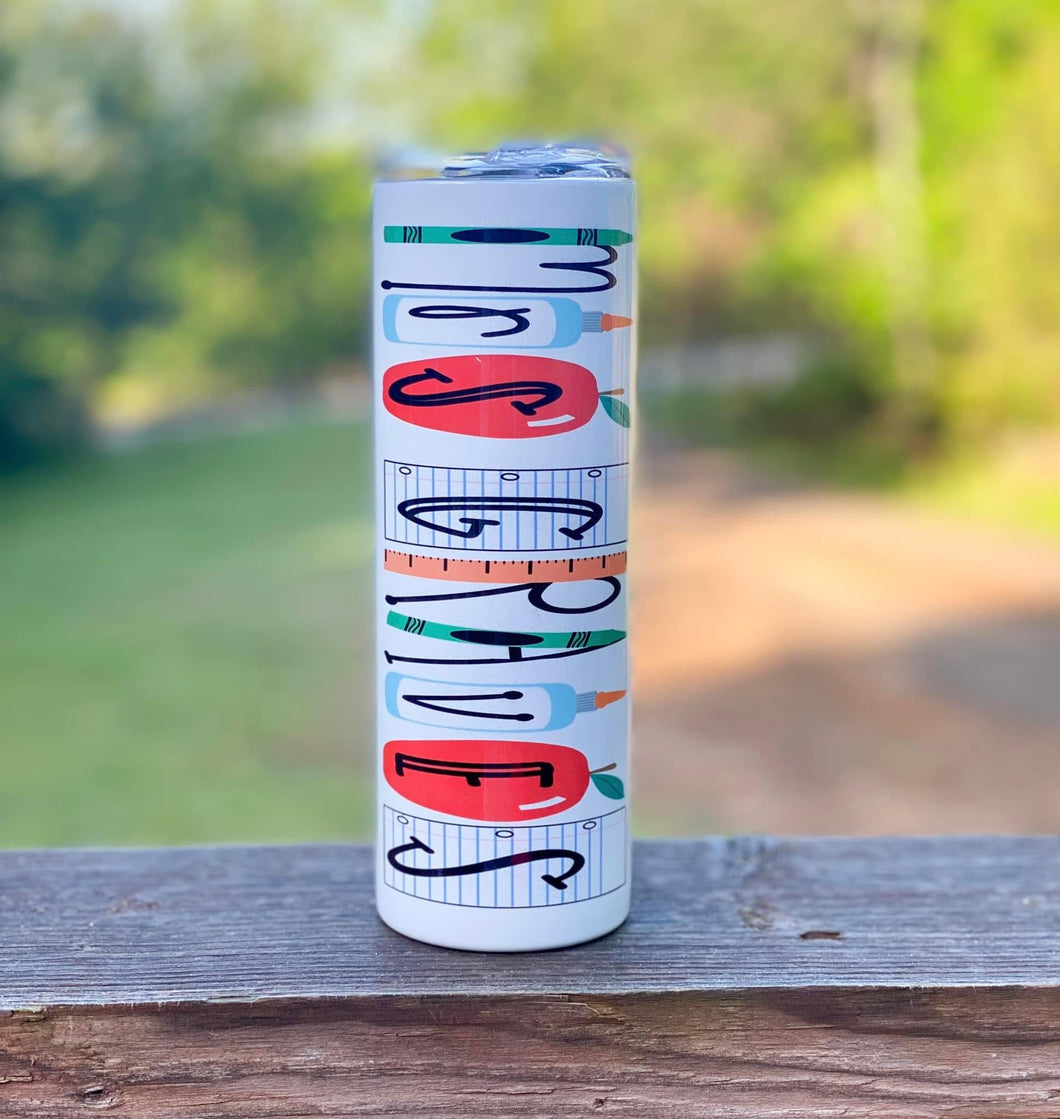 Custom teacher tumblers