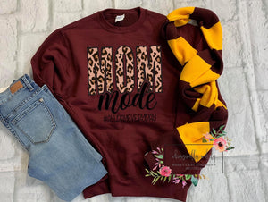 Mom mode leopard sweatshirt