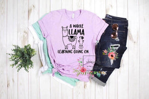 Whole llama learning tee