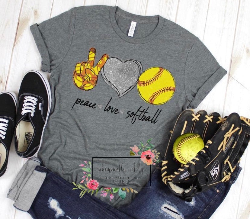 Peace love softball