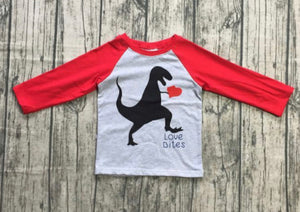 Love bites Dino raglan