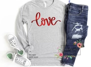Love foil tee