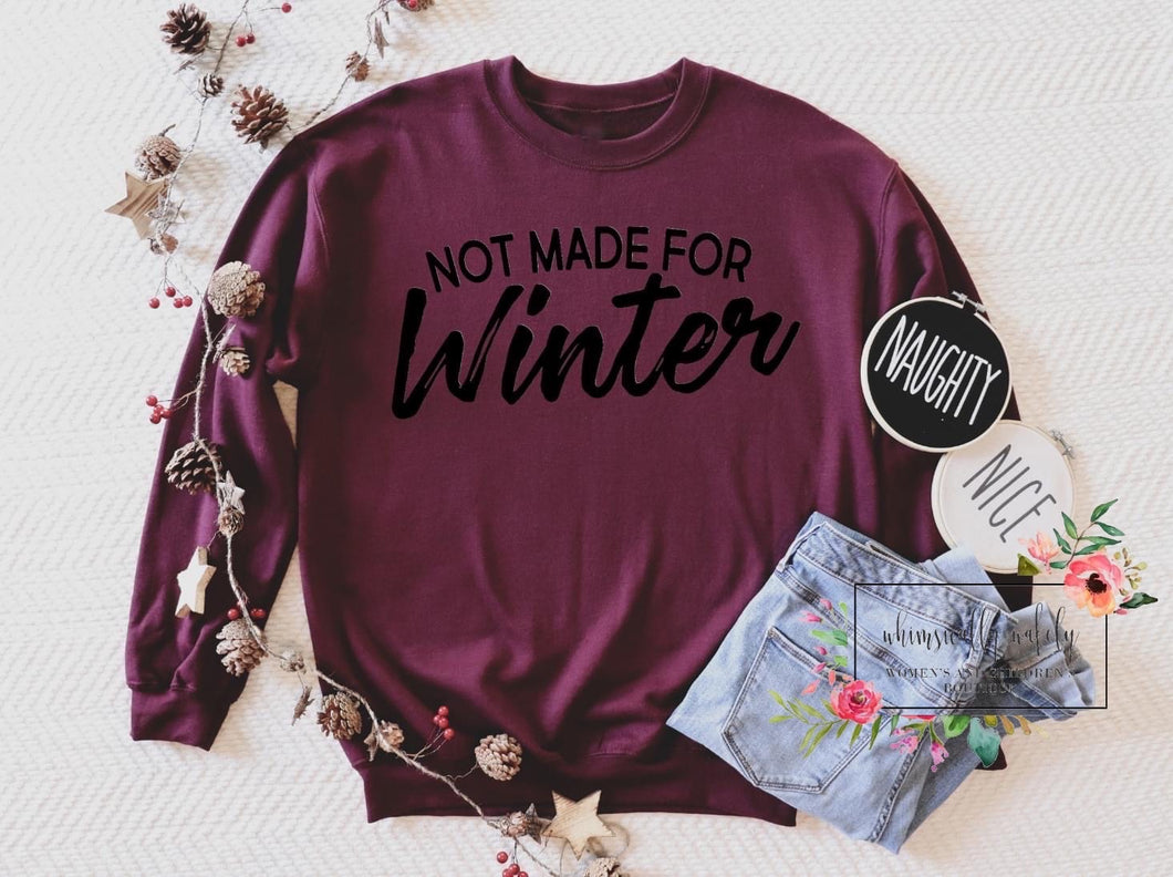Not made for winter (but lettering is white)