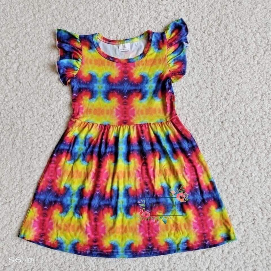 Tie Dye Twirl Dress
