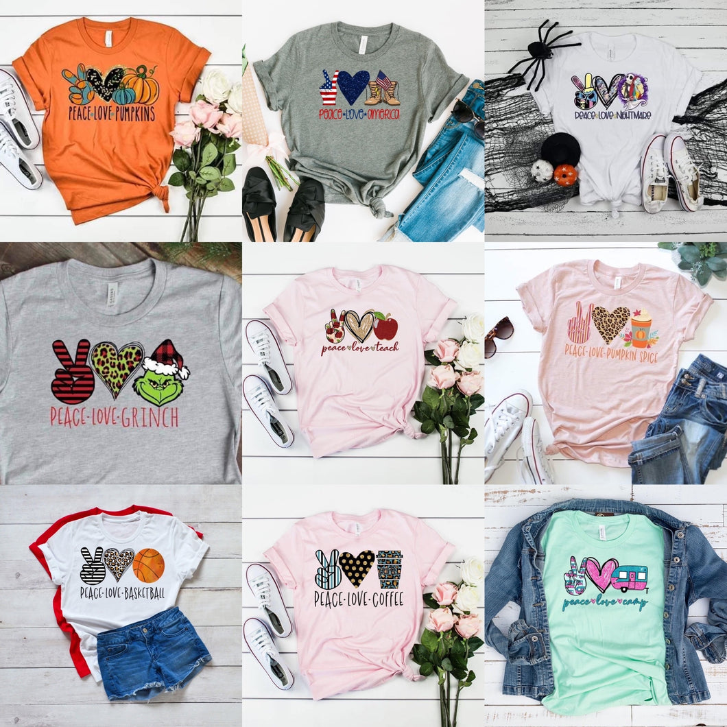 Peace love tees