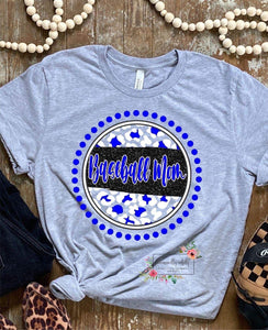 Baseball Mom (leopard circle)