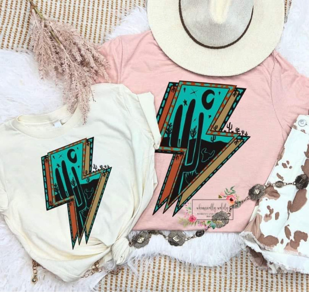 Western Lightning Bolt Tee
