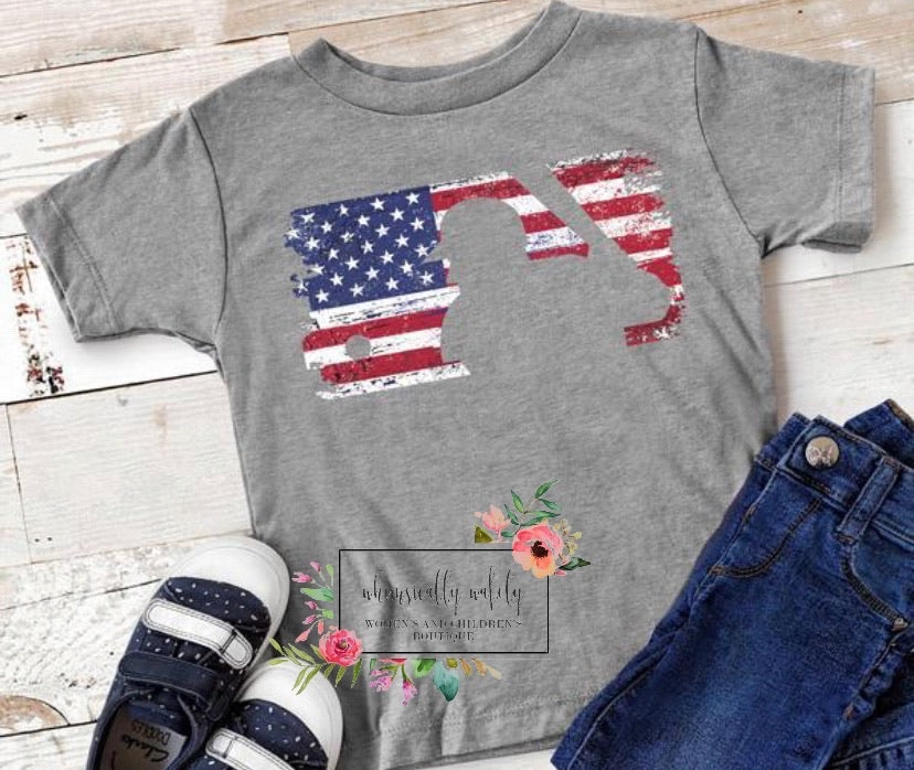 Baseball flag tee