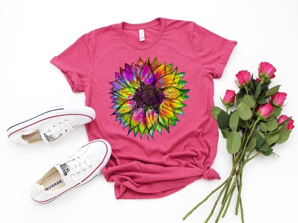 Colorful flower tee