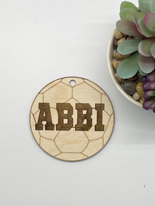 Custom soccer bag tag