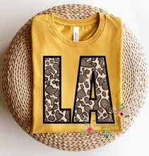 Load image into Gallery viewer, Customizable Giraffe Print State Tees

