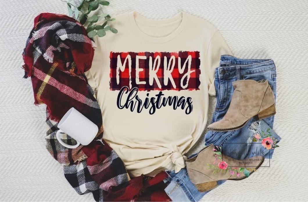 Merry Christmas (Buffalo Plaid)