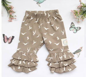 Fly High-Triple Ruffle Leggings-Sparrow