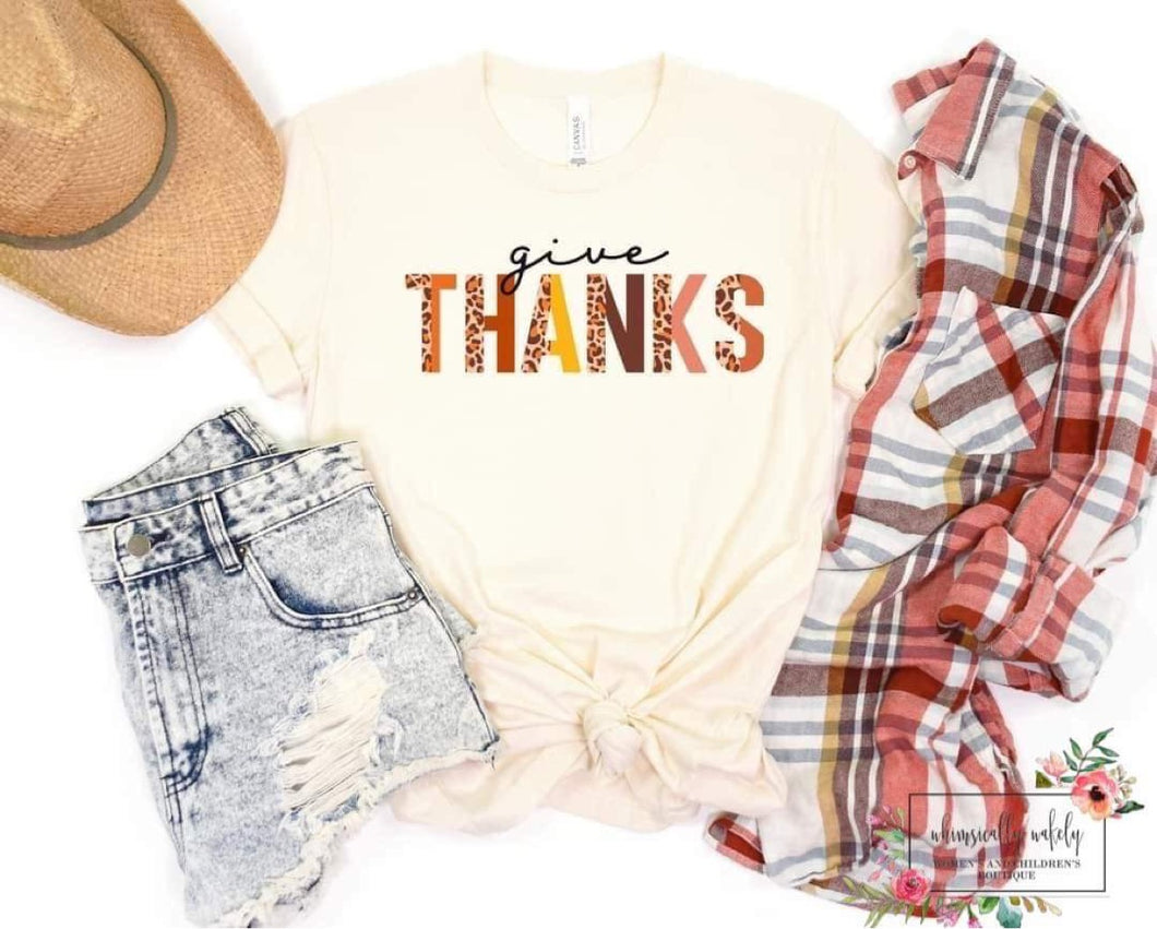 Give Thanks (leopard letters)