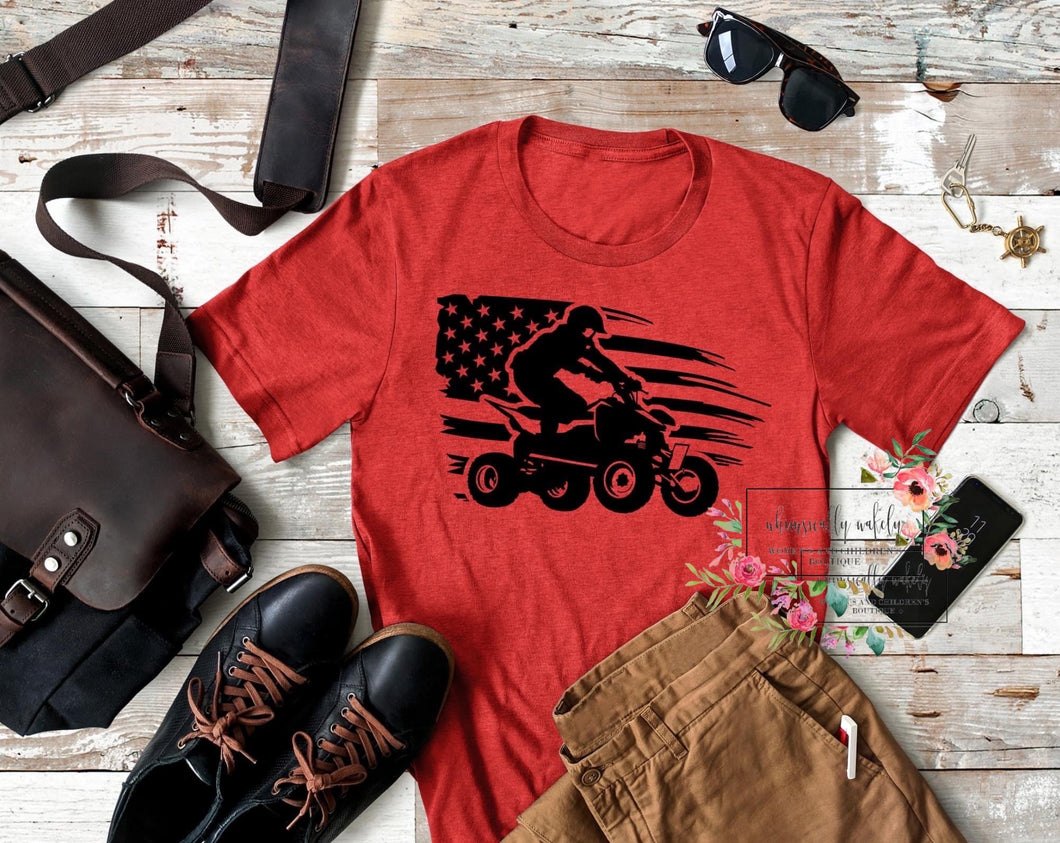 Flag four wheeler tee
