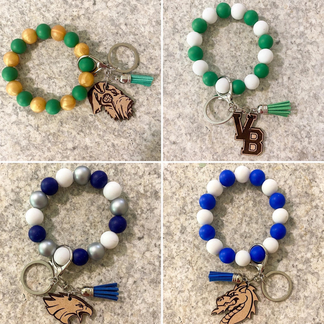 School mascot keyring bracelet