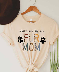 Leopard letter mom tees