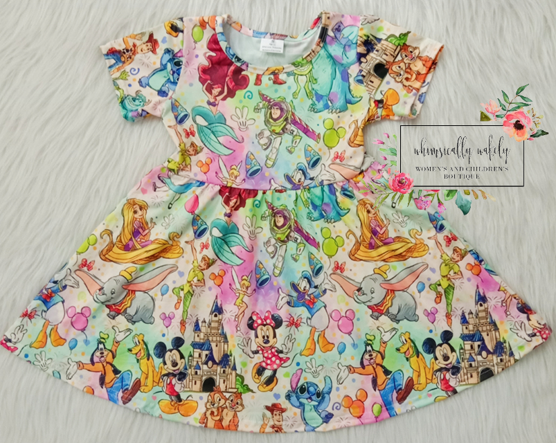 Movie characters twirl dress