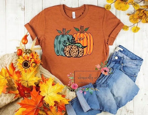 Patterned pumpkin tee