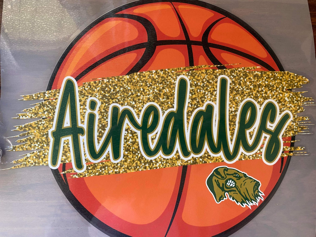 Glitter Basketball Airedales/Dragons