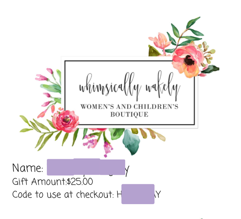Gift certificate